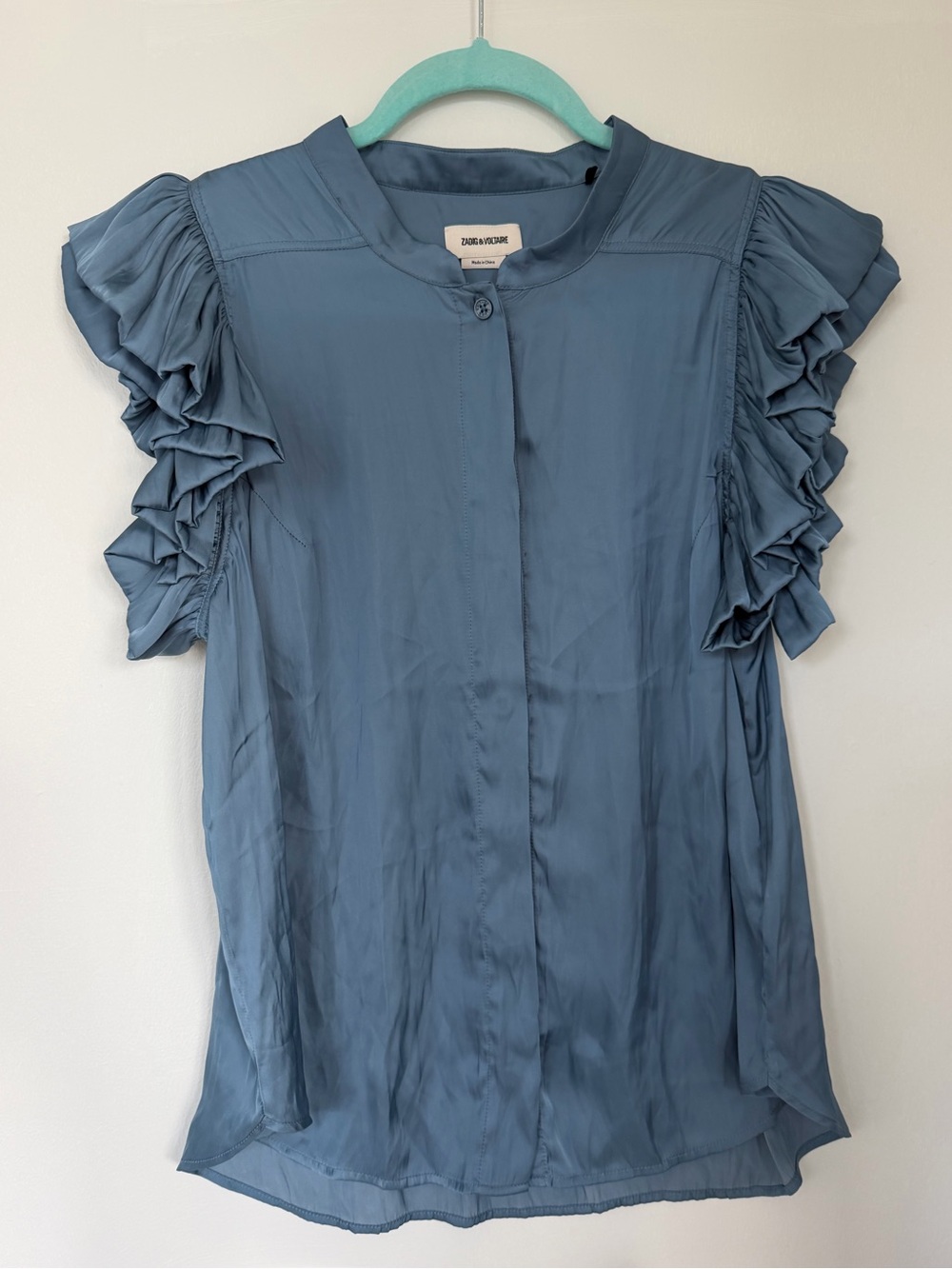 Zadig & Voltaire Tiza Satin Blouse Top
